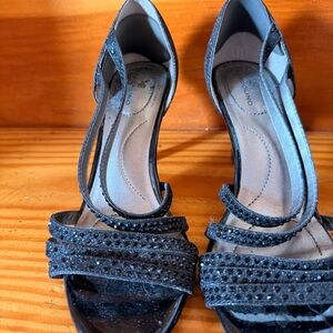 Women’s Black Embellished Strappy Sandals